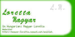 loretta magyar business card